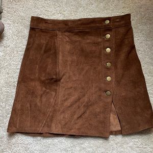 NWT Free People Suede Leather Skirt